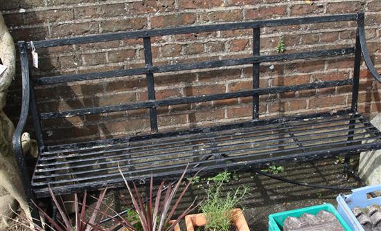 Regency style metal garden bench